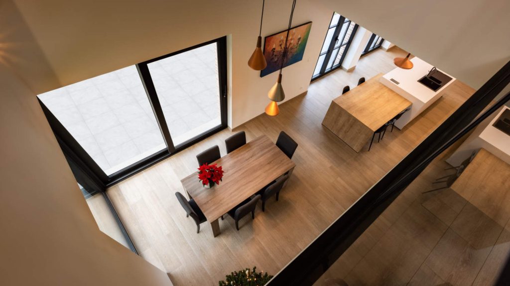 eetkamer houtskeletbouw woning huis houtskelet zelf bouwen zelfbouw duurzaam energiezuinig (1)